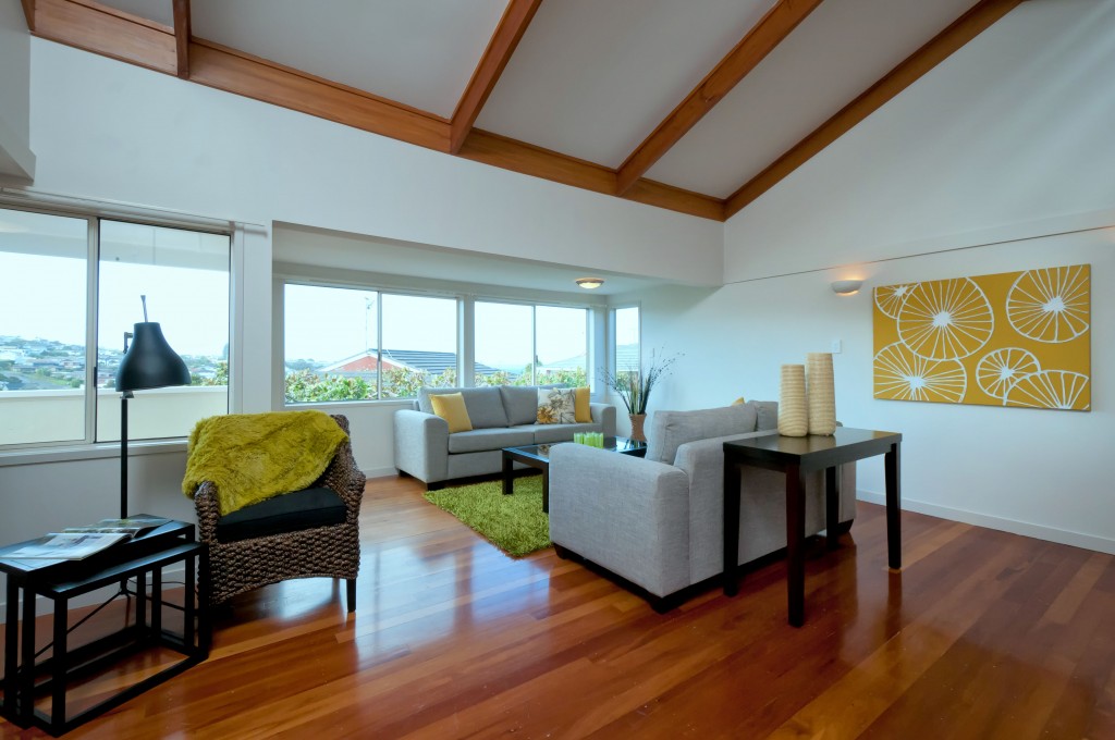 Beautiful native timber floors and great sea views
